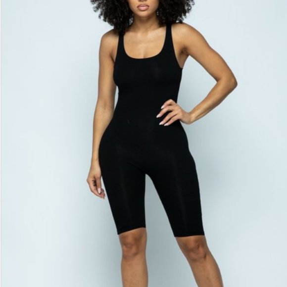 clothingclearhearts Pants - Bermuda Short Yoga Bodysuit Jumpsuit.